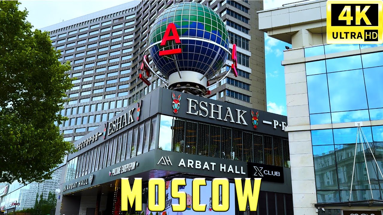 Новый Арбат в Москве 4K HDR Прогулка по улице Новый Арбат Центр Москвы 4K UHD