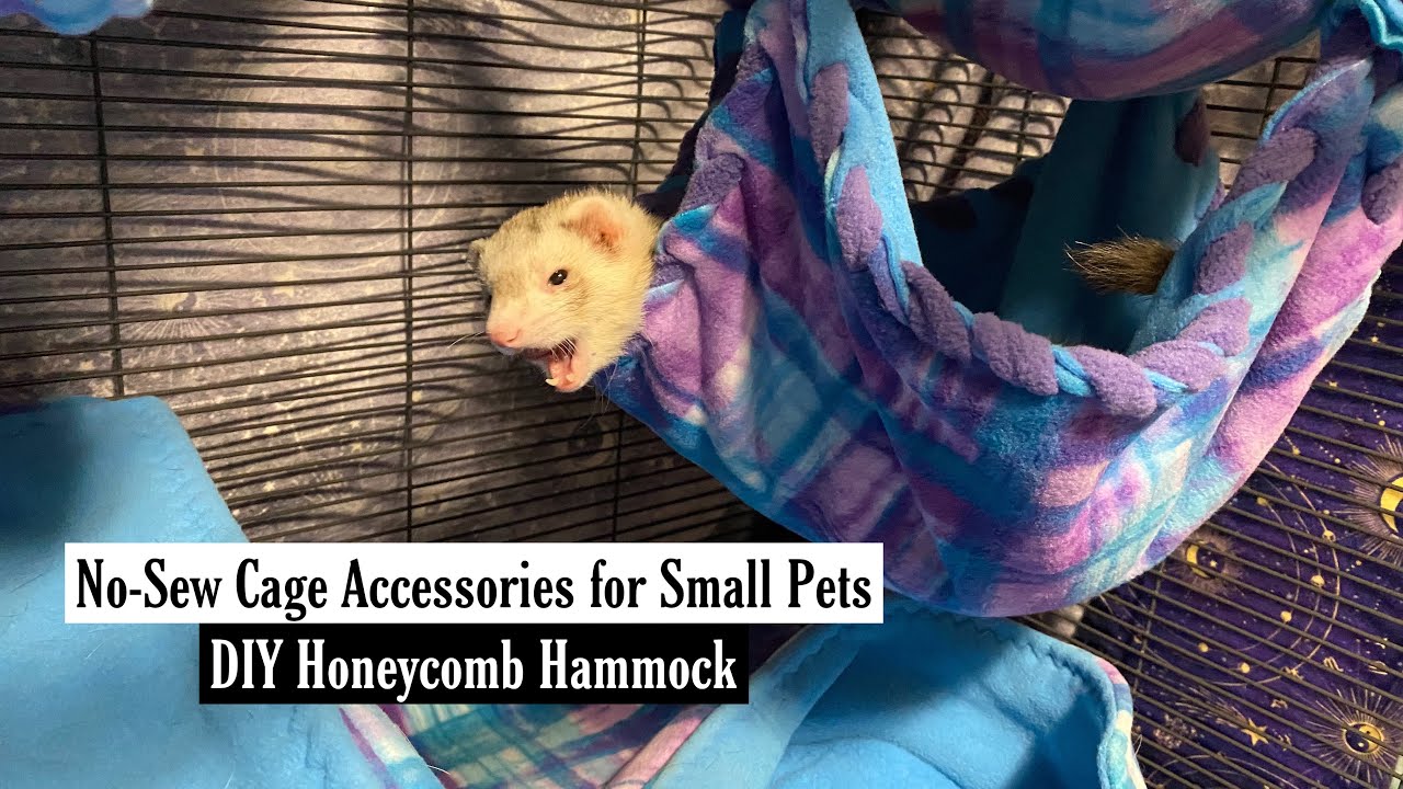 No-sew Cage Accessories for Small  Pets  / DIY Honeycomb Hammock