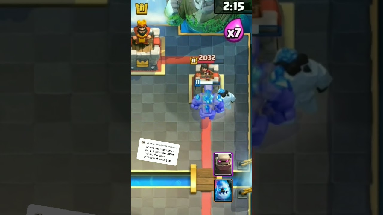 Can Golem and Ice Golem 3 crown? #clashroyale