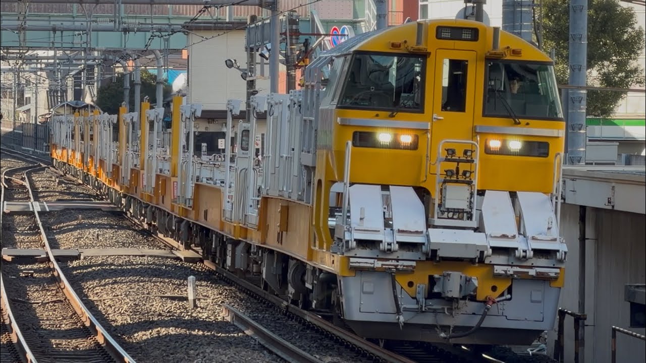 【4K高画質】【東京RC送り込み回送（A仕業）】キヤE195系0番台ｵｸLT-3編成が北千住駅1番線を通過するシーン（工8431D）2026.2.2