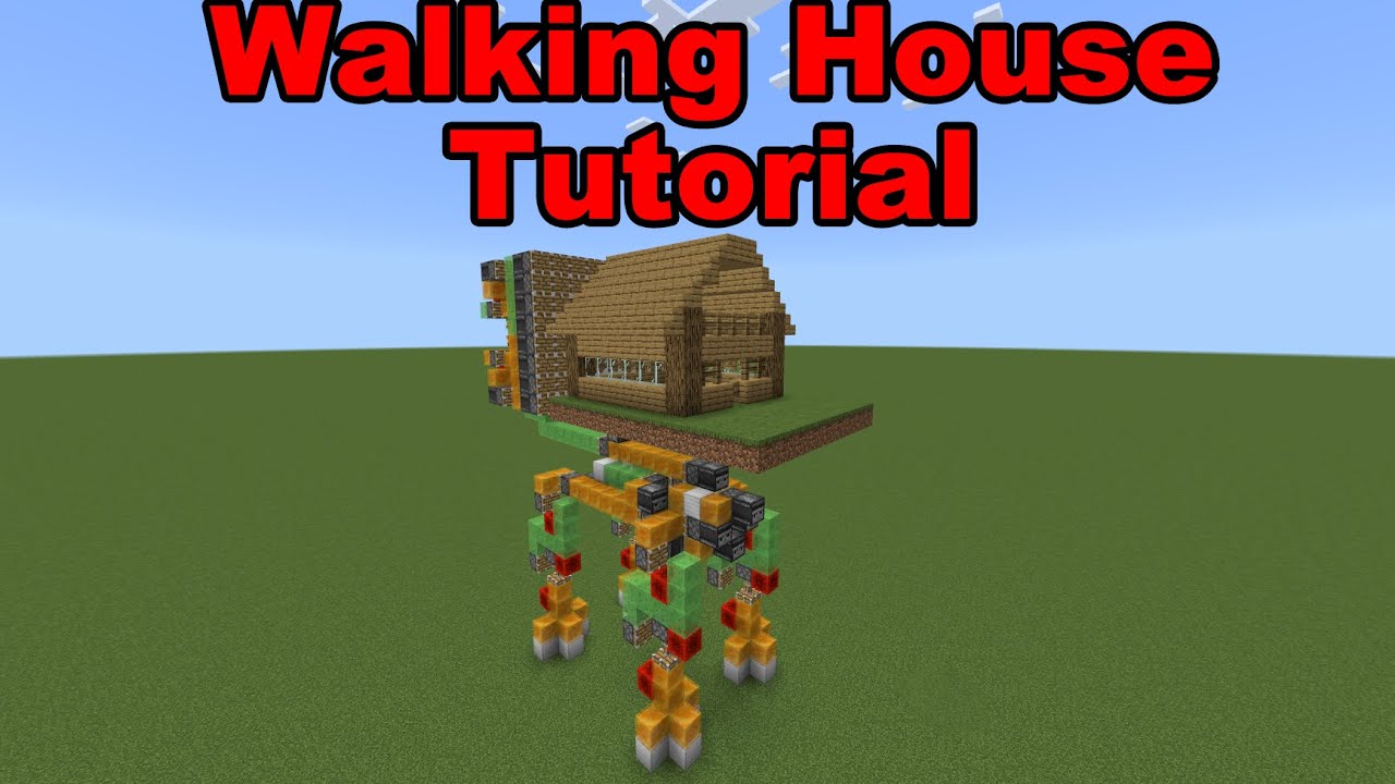 How to Make a Walking House in Minecraft Bedrock | Minecraft Redstone Tutorial