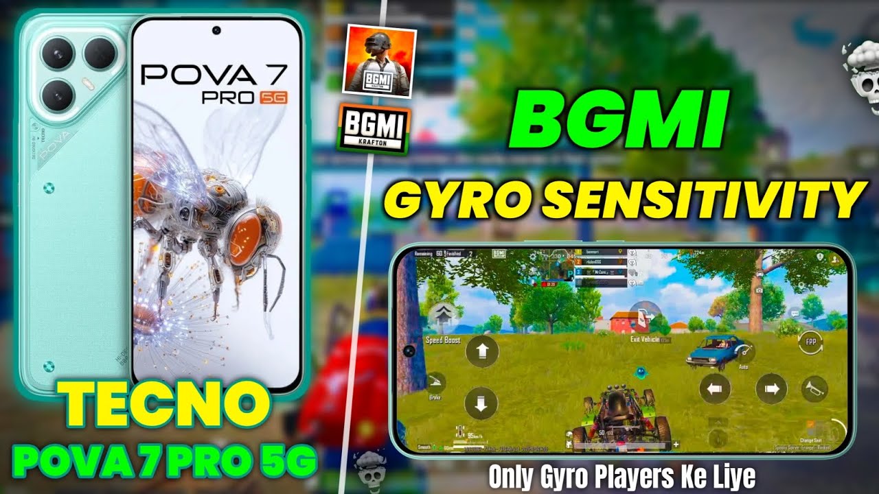🟢Tecno Pova 7 Pro Mobile BGMI GYRO   SENSITIVITY 🤯 | BEST SENSITIVITY🟢