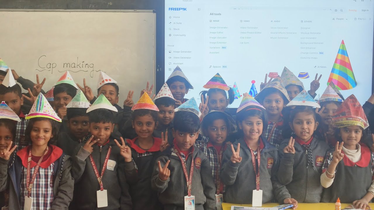 Cap Making_Art&Craft_English activity_Class1