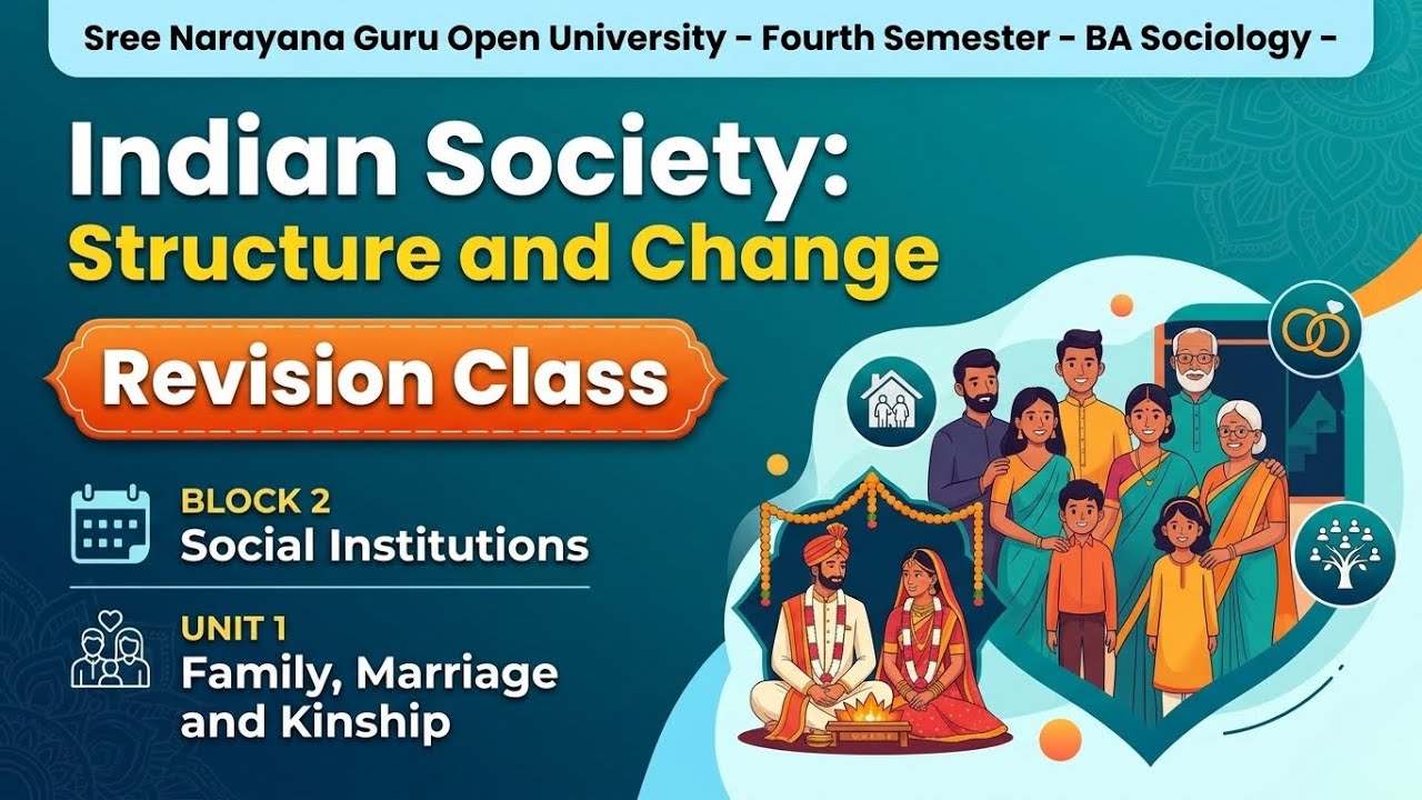 SOCIETY IN INDIA-BA Sociology-Family, Marriage and Kinship -Block 2 Unit 1-