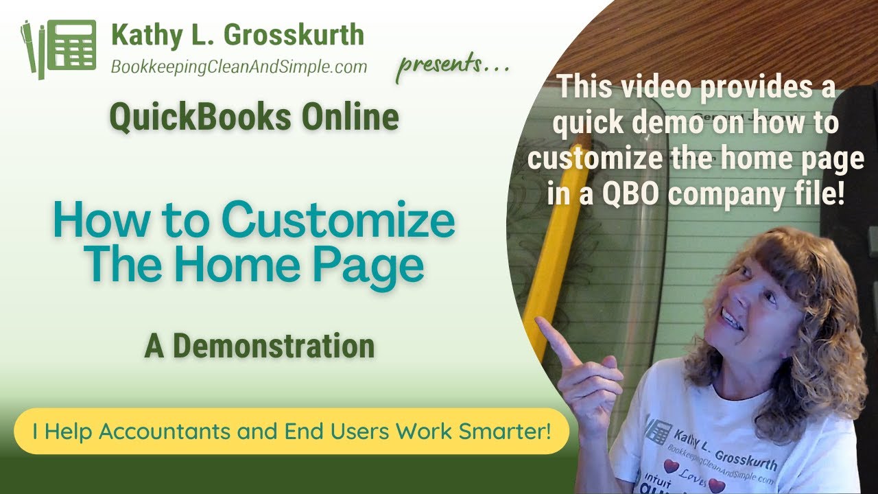 QuickBooks Online - How to Customize the Home Page