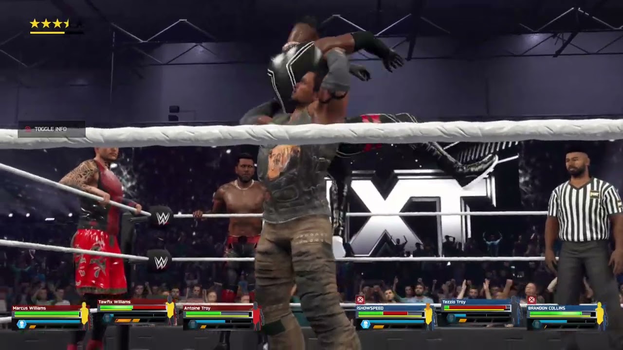 Поединок Уильямс и Рэмси против Теццио, Спида и BDE - WWE 2K25