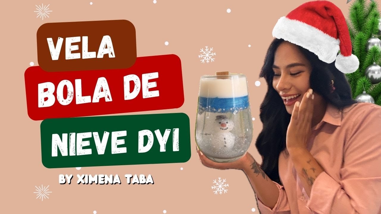 Cómo Hacer una Vela con Efecto Globo de Nieve - Tutorial ❄️🕯️