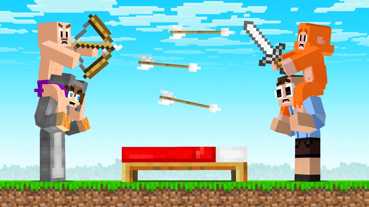 Carrying My Friend in Minecraft BedWars!