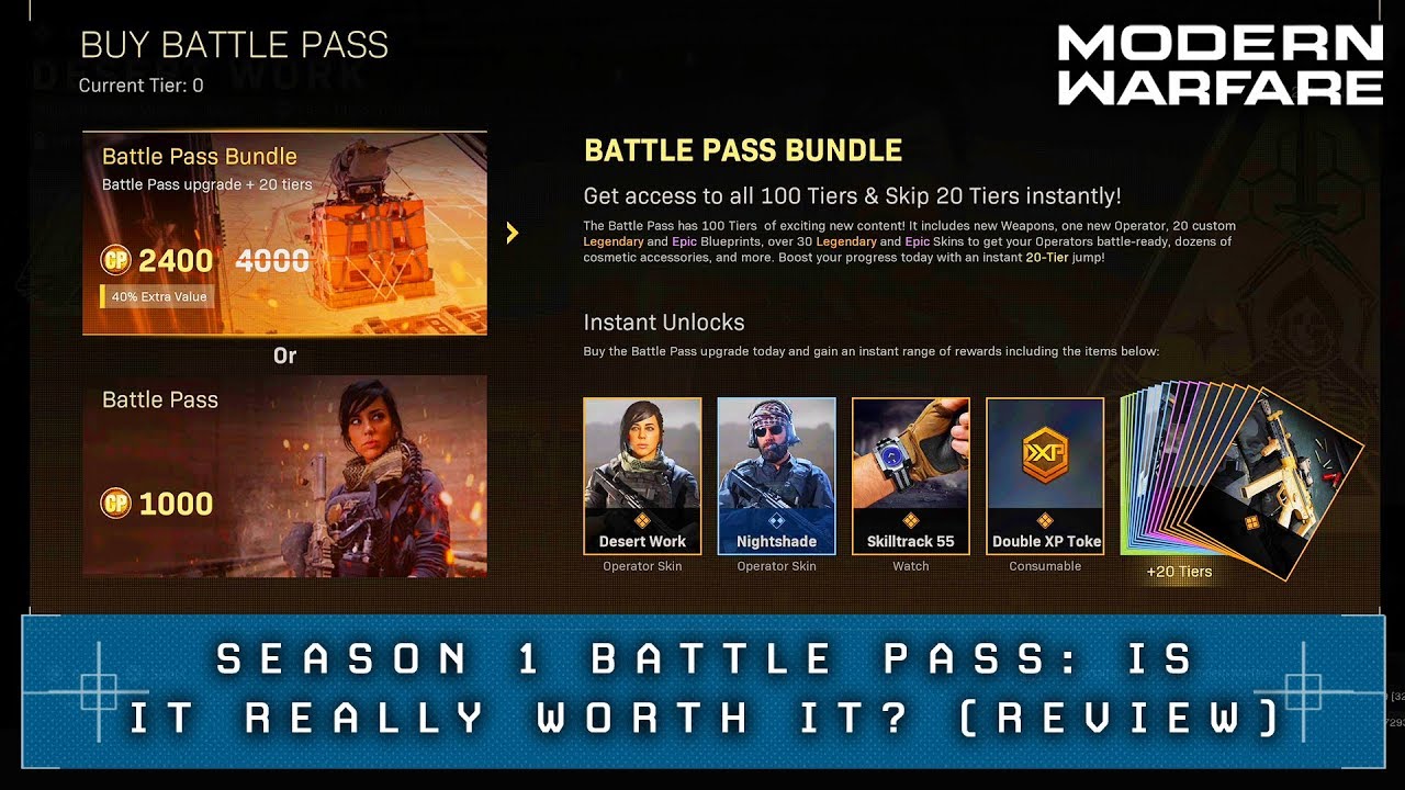 Modern Warfare: Is the Battle Pass REALLY Worth It? (Season 1 Battle Pass Critical Review)