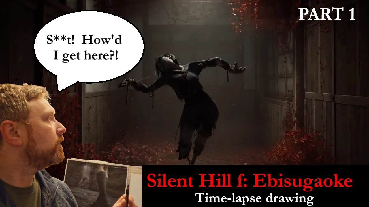 🫨🪭Silent Hill f: Ebisugaoka PART 1 - A3 Graphite Time-lapse Drawing Process ✏️