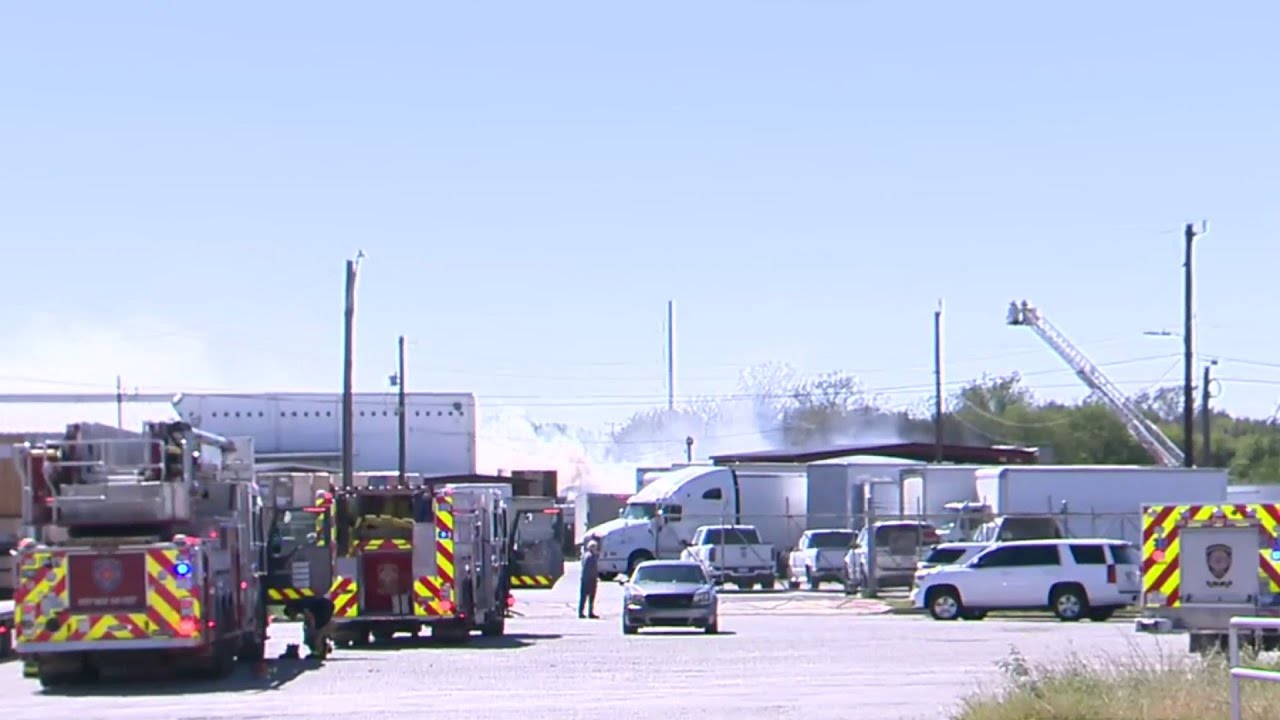 Multiple 18-wheeler trailers, moving equipment destroyed after fire on Northeast Side, SAFD says