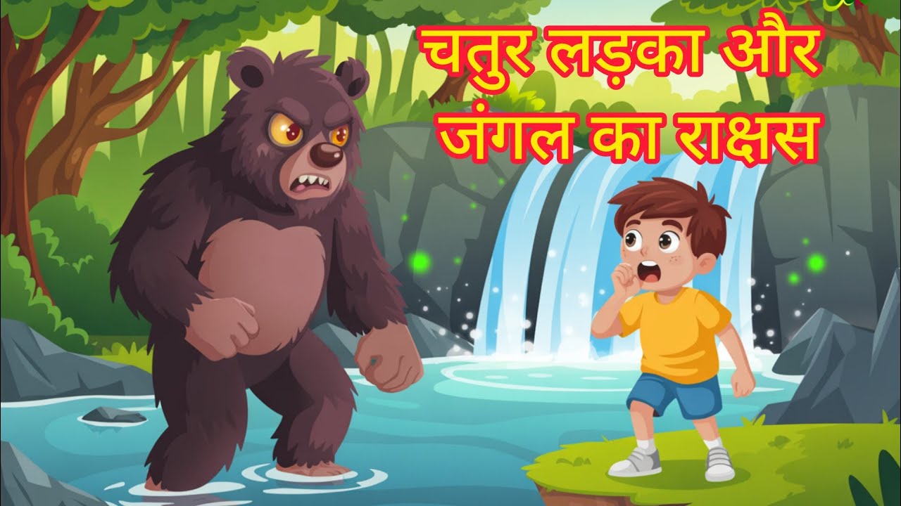 चतुर लड़का और जंगल का राक्षस, cartoon story galaxy tv, #cartoon #hindikahanian #viral 