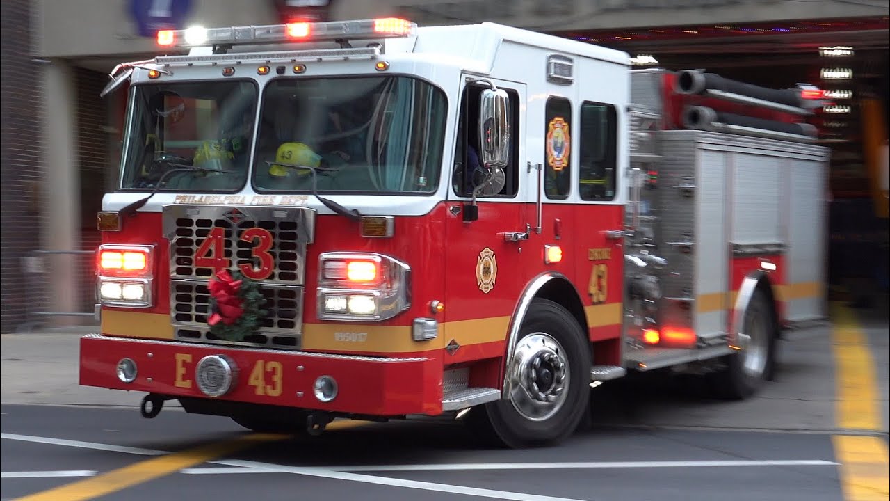 Philadelphia Fire Department Engine 43 & Medic 7 Responding