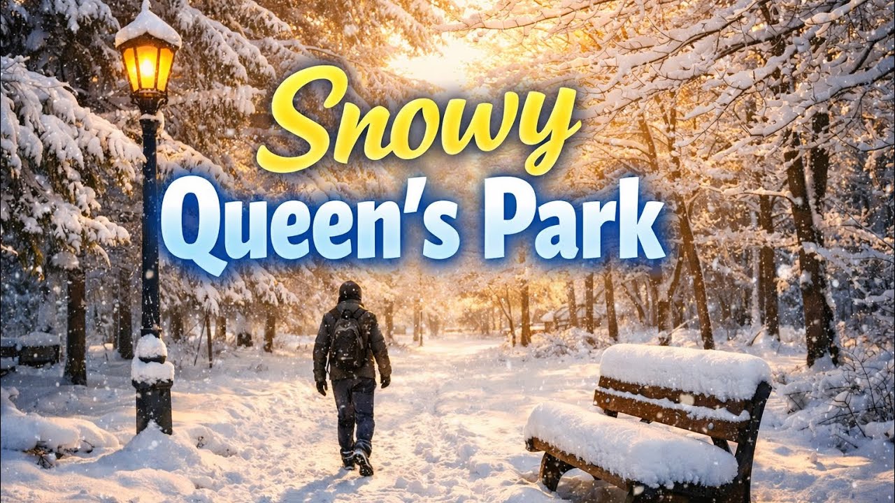 Snowy Winter Walk at Queen’s Park, Niagara-on-the-Lake (4K)