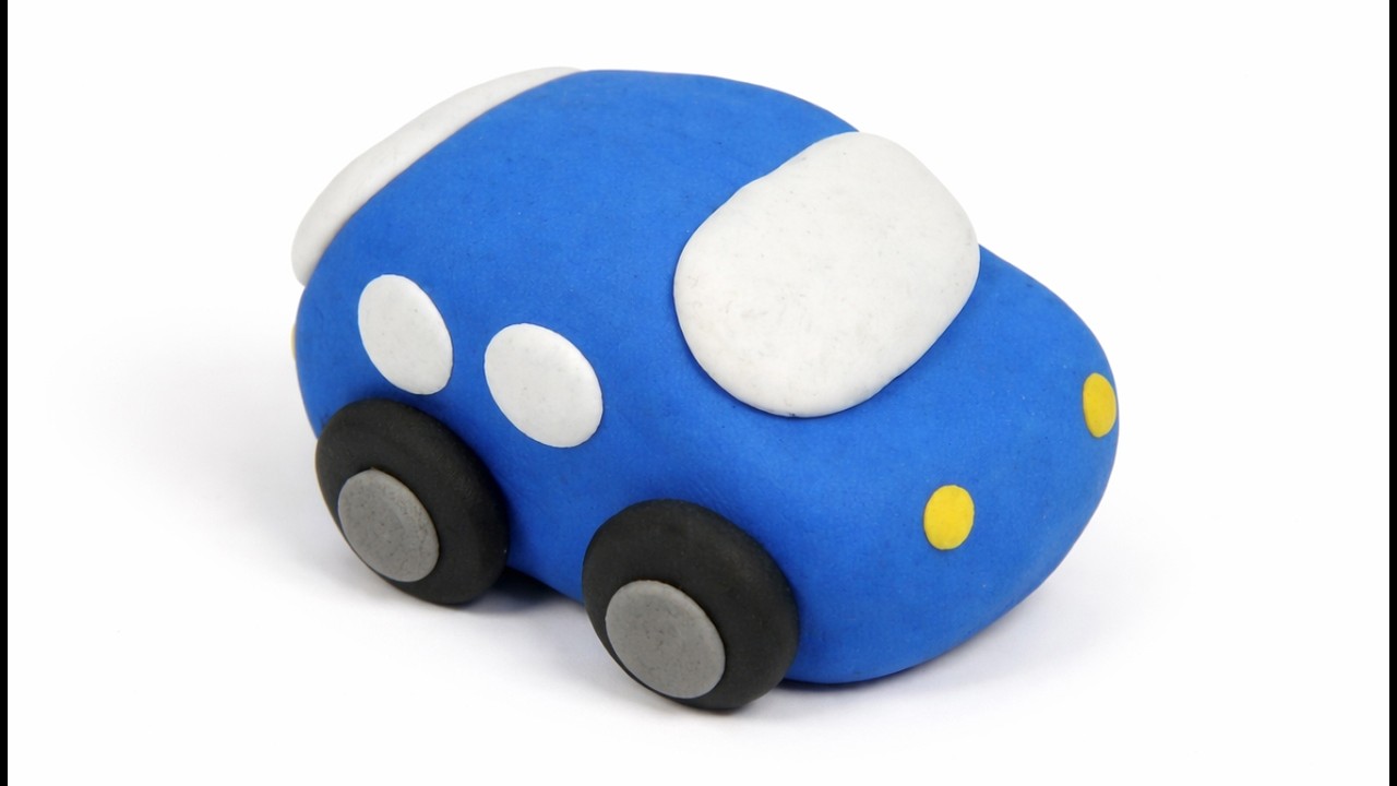 Cómo hacer un carro / coche de plastilina FÁCIL paso a paso, arcilla, porcelana auto - automovil