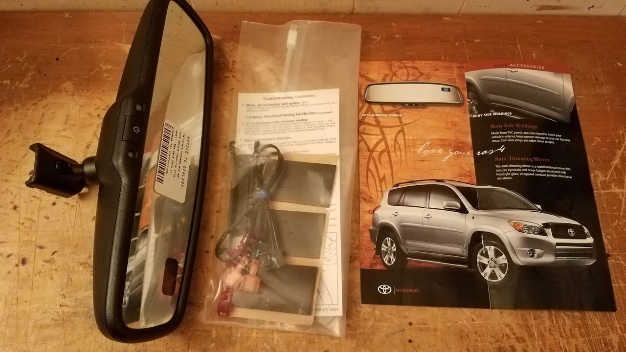 RAV4 Auto Dim Mirror Install