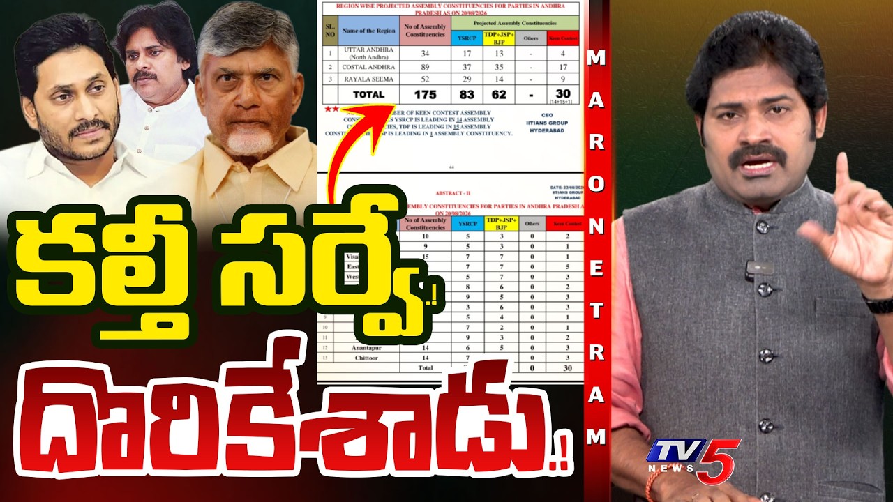 Maro Netram : కల్తీ సర్వే..దొరికేశారు.! Mood of AP Survey Report | YSRCP | TDP | Janasena | TV5 News