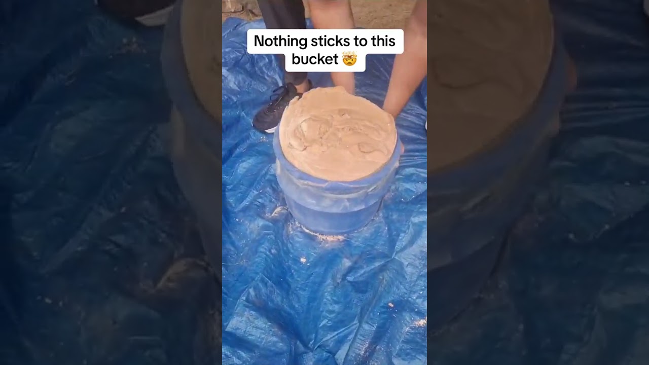 Nothing sticks to this bucket  #construction #diy #builders #howto #drywall #builder #concrete