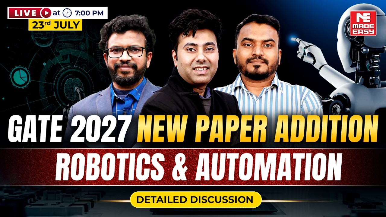 GATE 2027 Robotics & Automation | New Paper Explained in Detail | LIVE Discussion!
