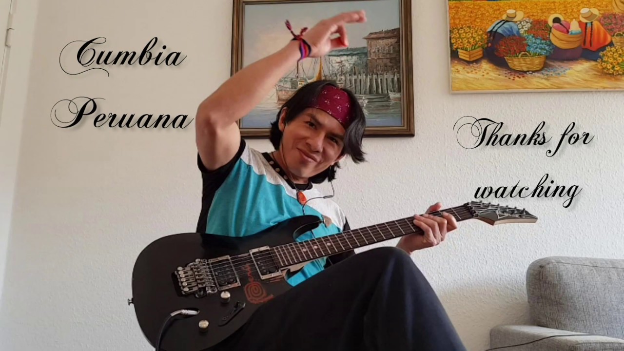 Músico peruano en Alemania - Cumbia Peruana. Mix pintura roja ( instrumental guitar )