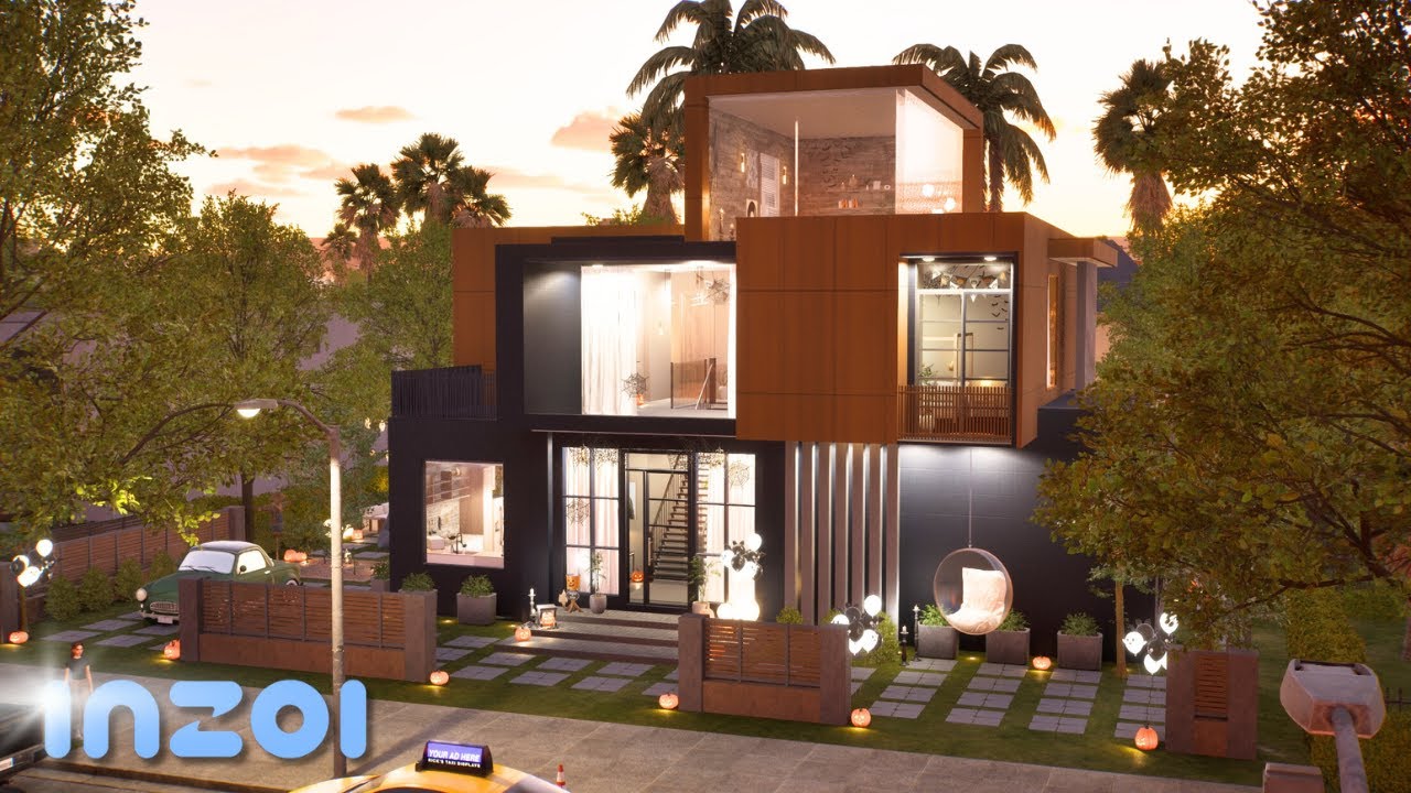 inZOI Modern House Ready for Halloween | Speed Build
