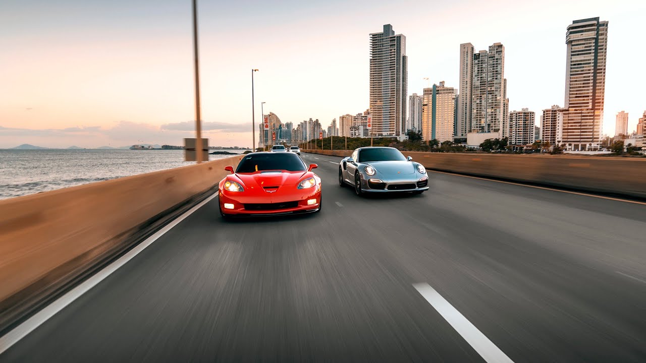 DOUBLE POWER 911 Turbo S and Corvette C6 ZR1 PANAMA | 4K |