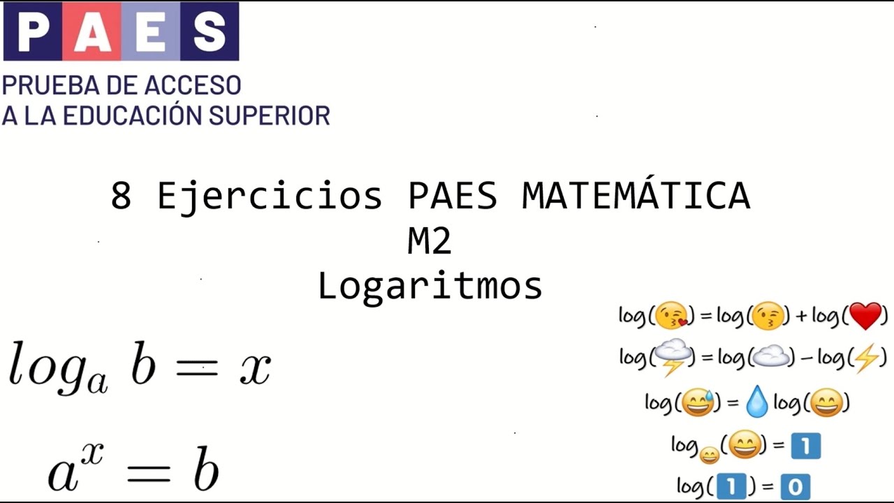 8 ejercicios de logaritmos que podrán salir en la PAES M2 Admisión 2025