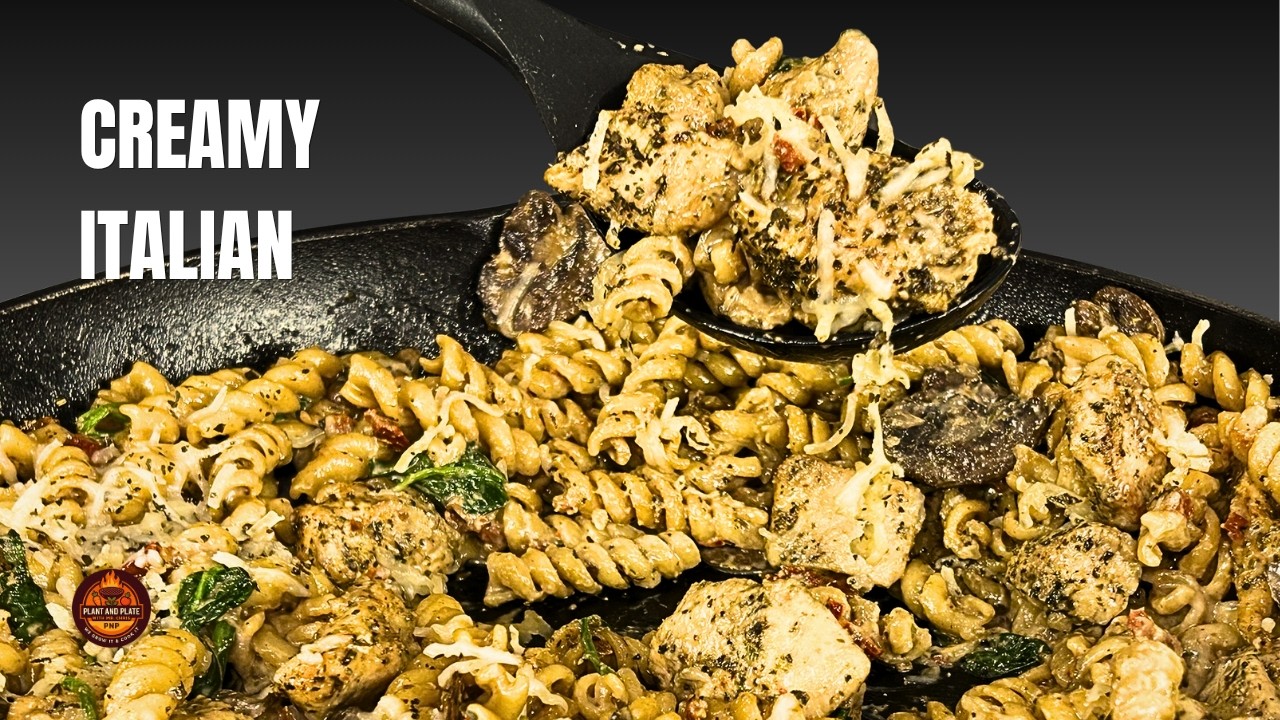 Creamy Italian Chicken and Rotini Skillet | Easy One-Pan Pasta Dinner