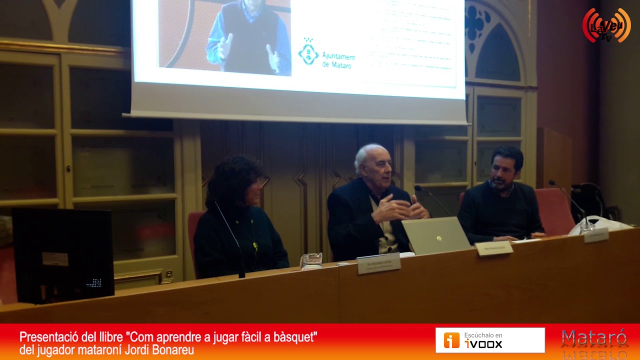 presentació del llibre “Com aprendre i jugar fàcil a bàsquet” del jugador mataroní Jordi Bonareu.