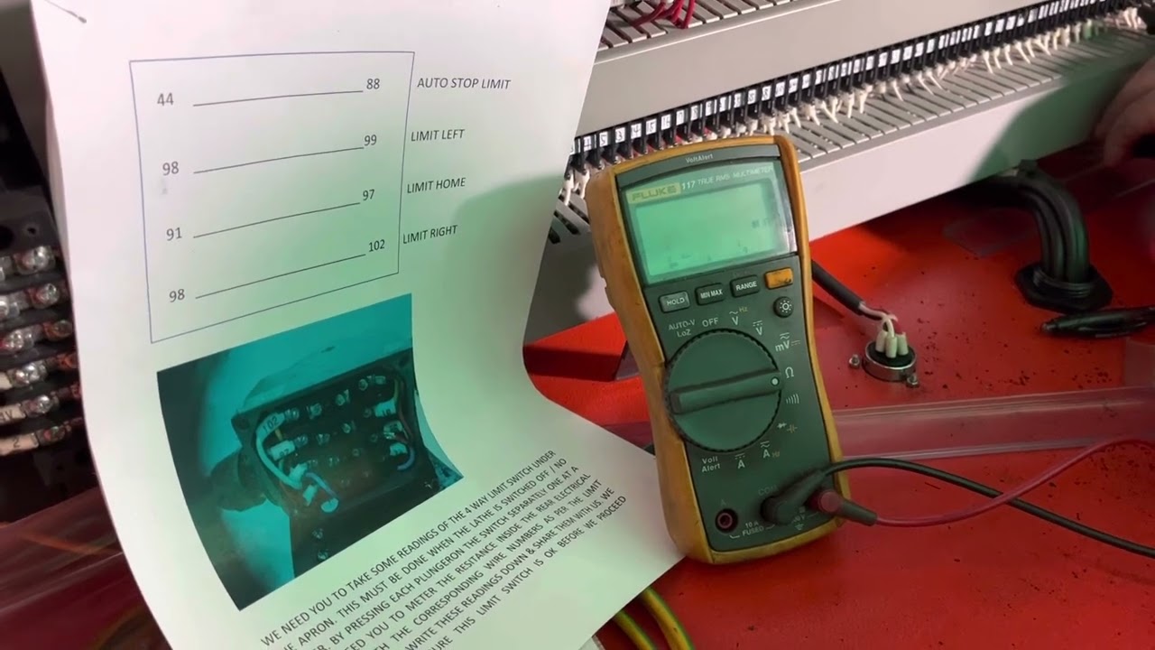 4 way limit switch check on MEGABORE lathe