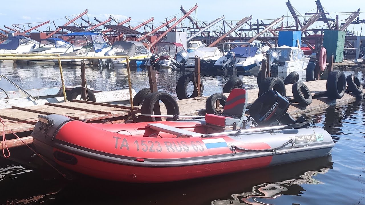 RIB Gladiator 380AL / Mercury 30 и догонная волна