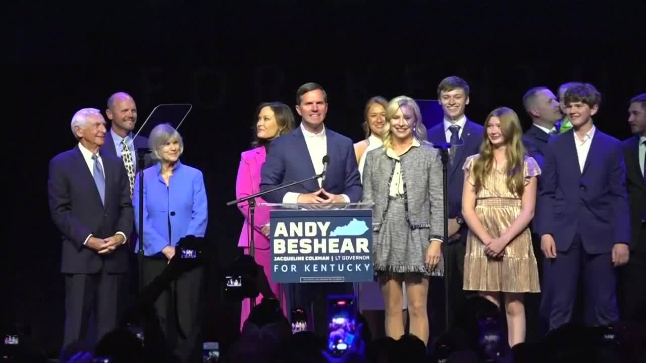 Beshear Gives a Victory Speech