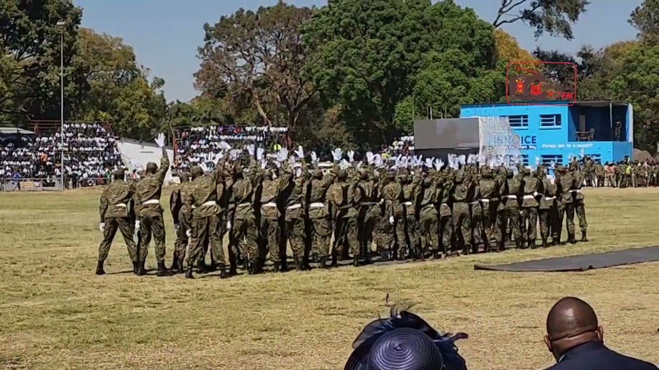 Zambia Army demo at this year's Agric and Commercial Show being held at Lusaka Showgrounds.