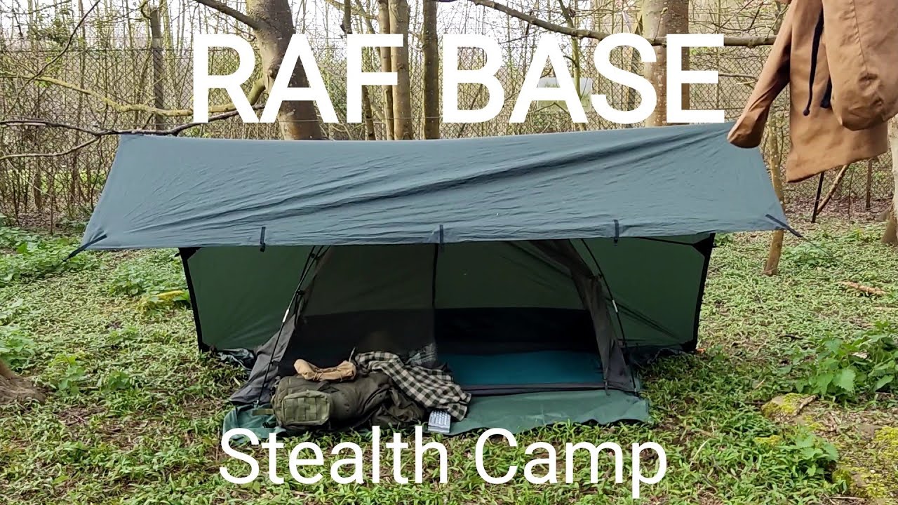 Wild Camp at an RAF base DD 3x3 tarp and mosquito cot tent