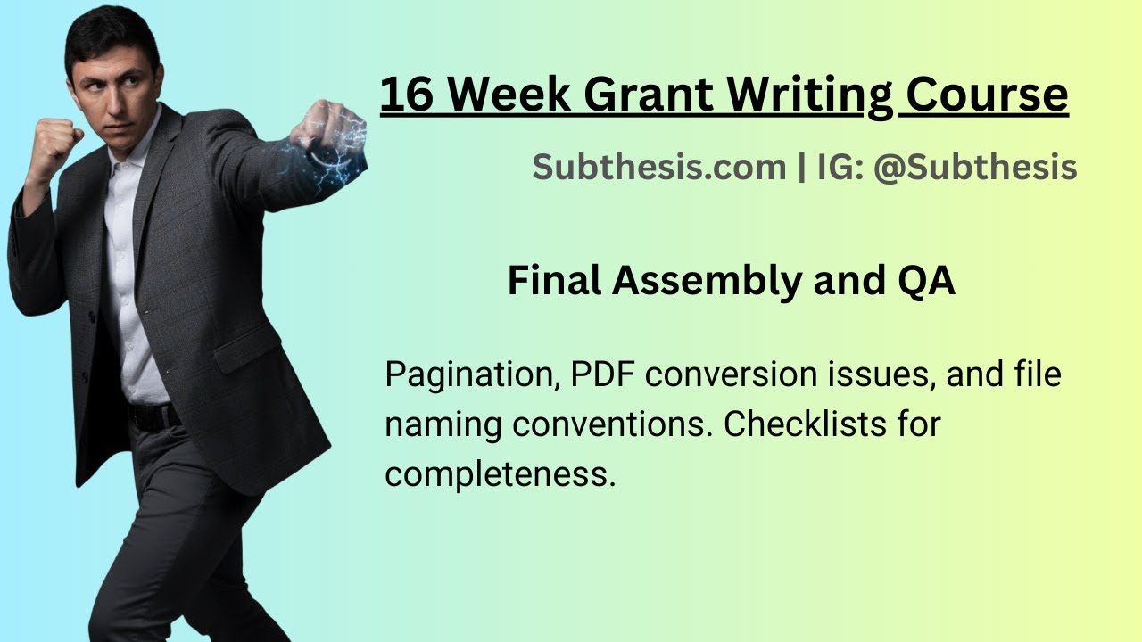 Grant Submission: Final Assembly & Quality Assurance (12.1)