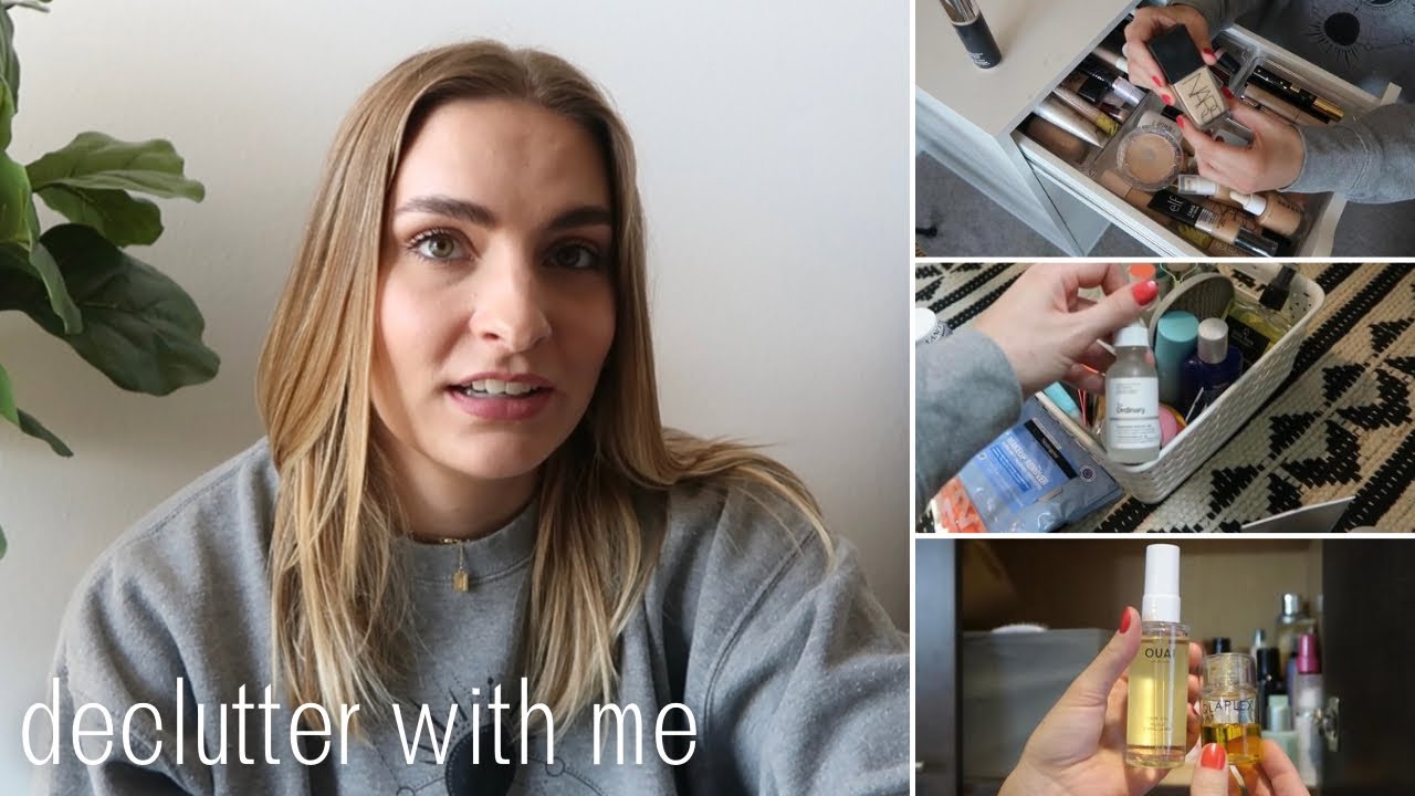DECLUTTERING MY MAKEUP, SKINCARE & HAIRCARE | Throwing out things I’ve kept for years for no reason