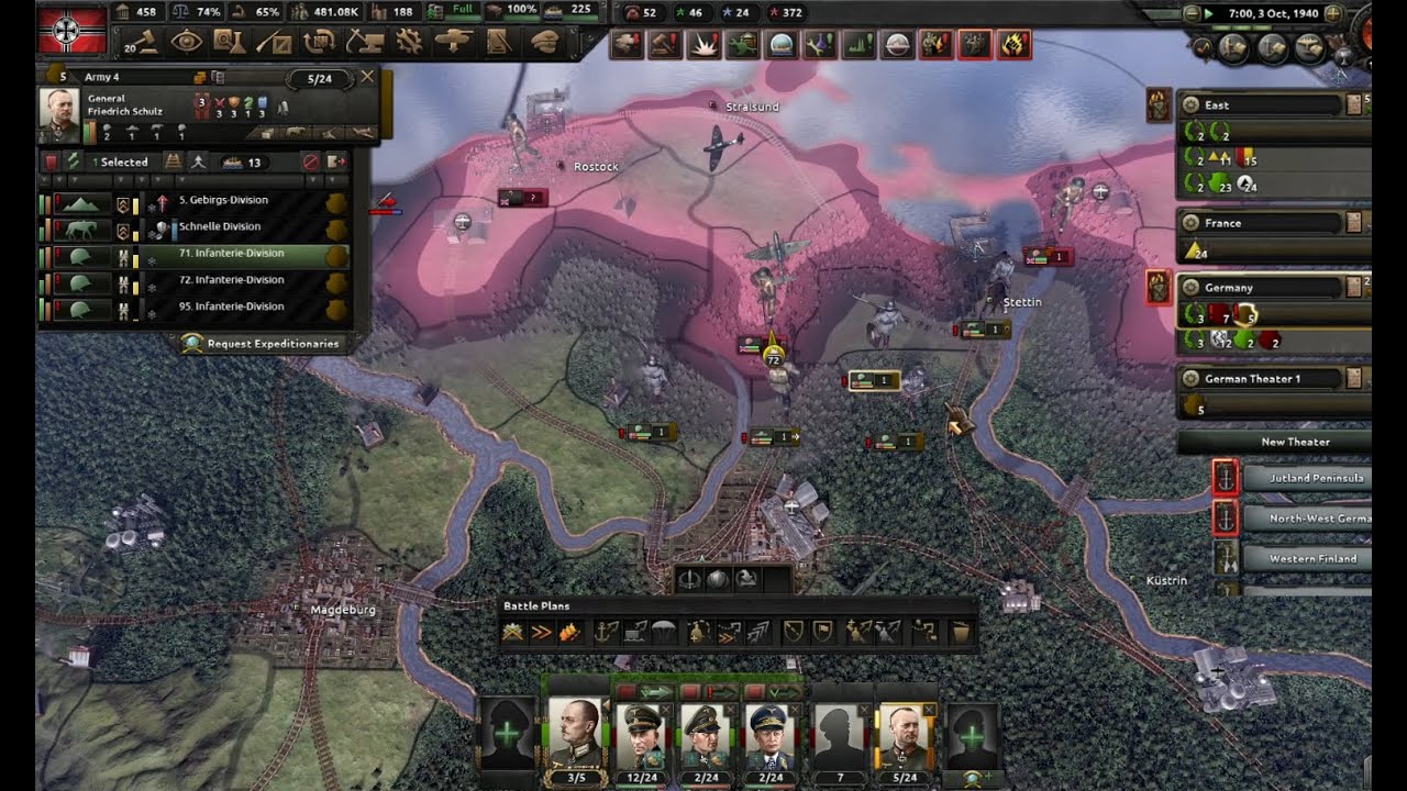 Germany gameplay - Hearts of Iron IV Replay (Ironman mode)