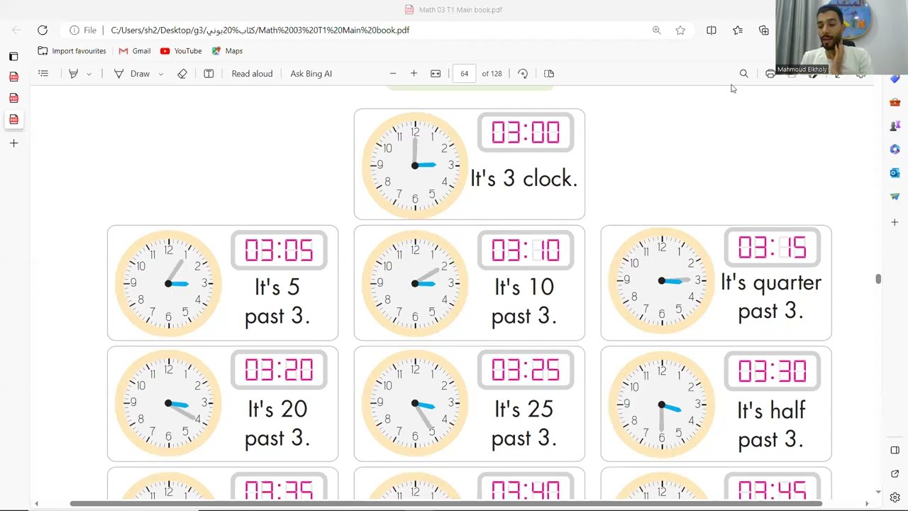 Grade 3 | 1st Term | Chapter 3 | Lessons 6-7 | Time | Elapsed Time | Math | 2024
