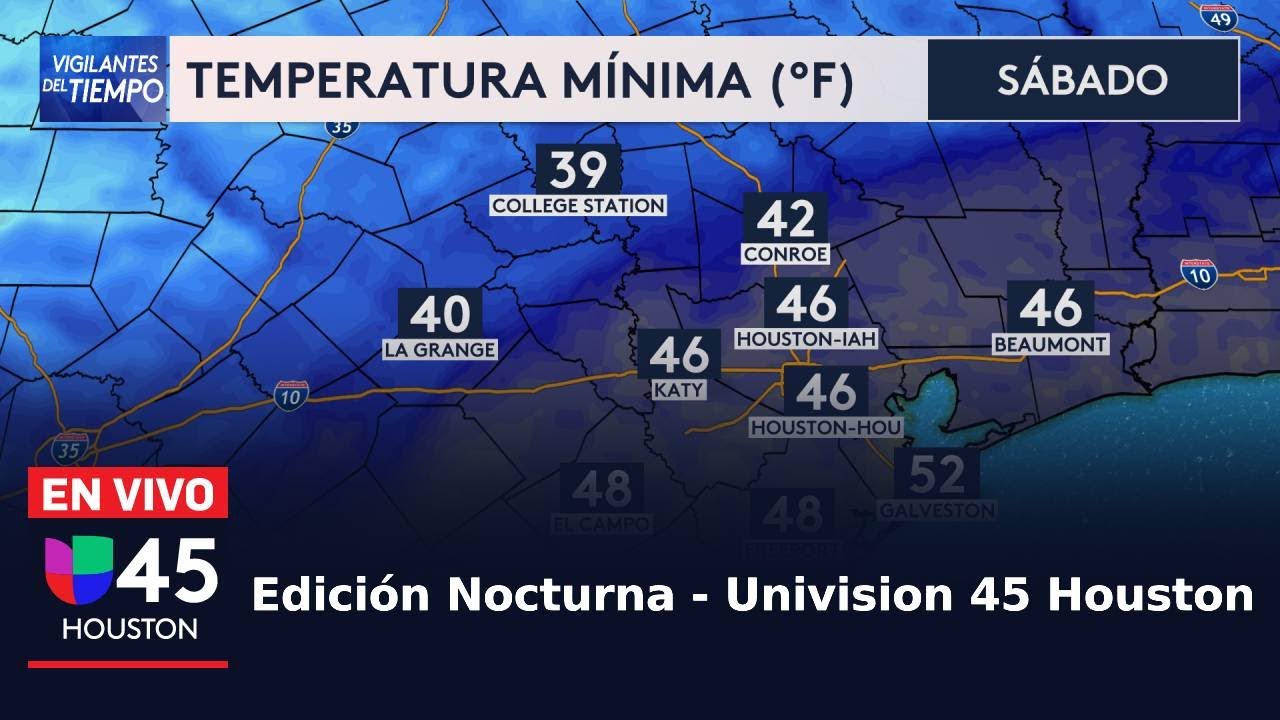 Llega frente fr&iacute;o a Houston: Bajar&aacute;n las temperaturas el fin de semana