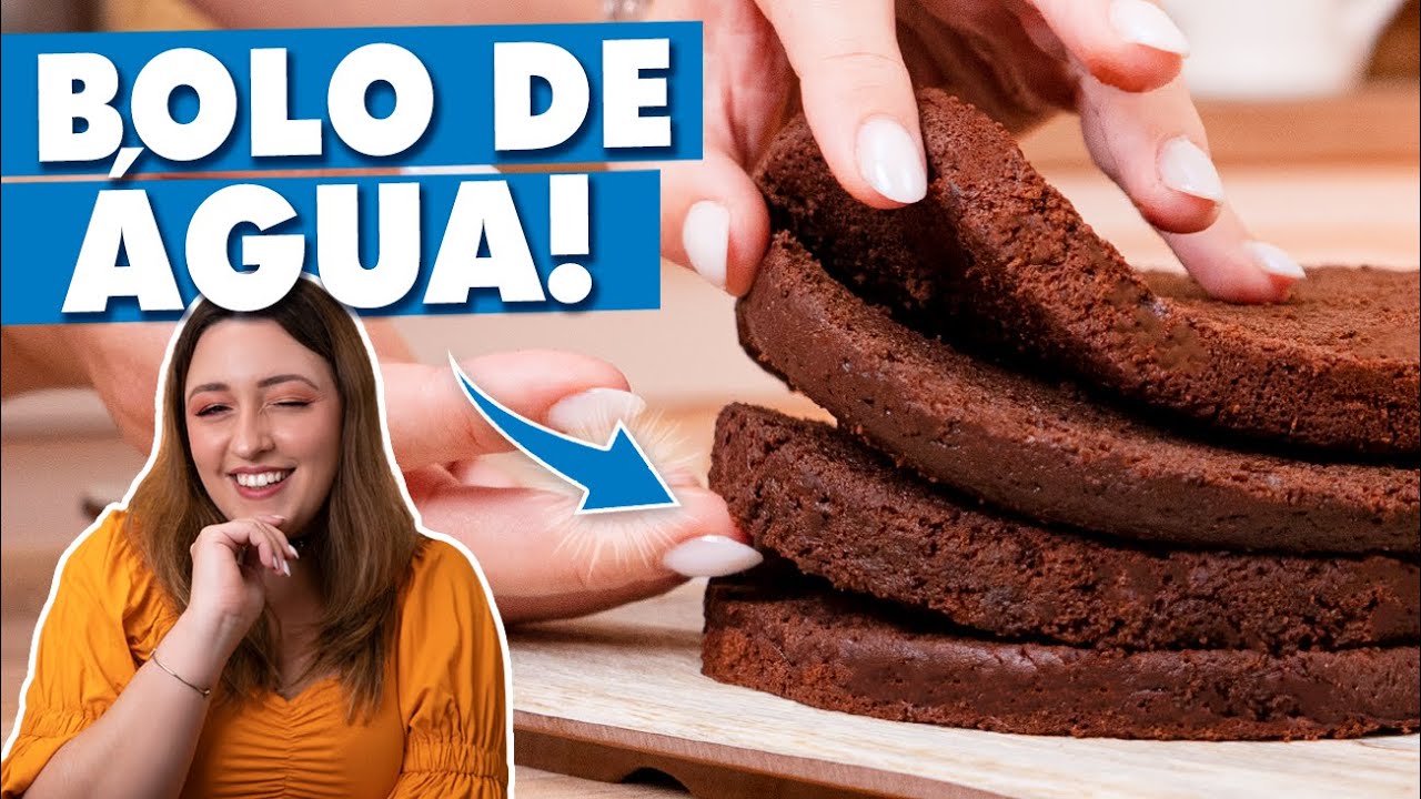 BOLO DE ÁGUA DE CHOCOLATE - SEM OVO, SEM LEITE E SEM MANTEIGA | Tábata Romero
