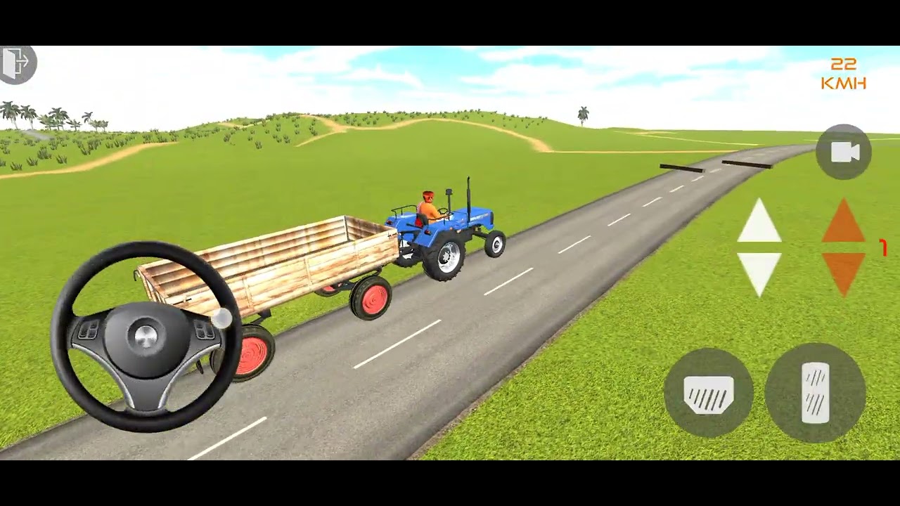 TRANSPORTING tractor driving 3d #fs22 Sonalika Stunt tractor Offroding farm Android gameplay #gta5