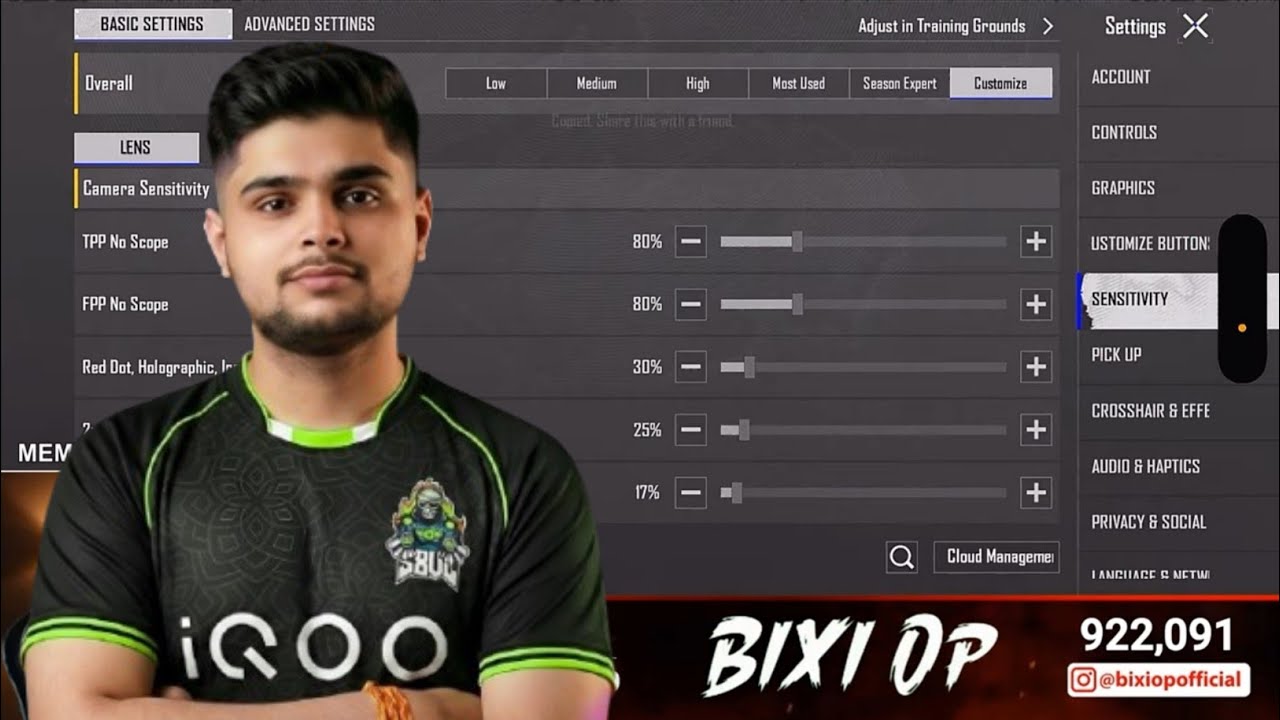 Bixi OP All Settings Revealed 😱 | Sensitivity + Control Code 4.3