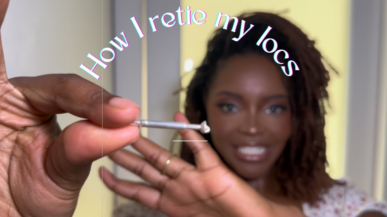 How to maintain (retie) your locs: self retie (interlocking) using the 4 point rotation.