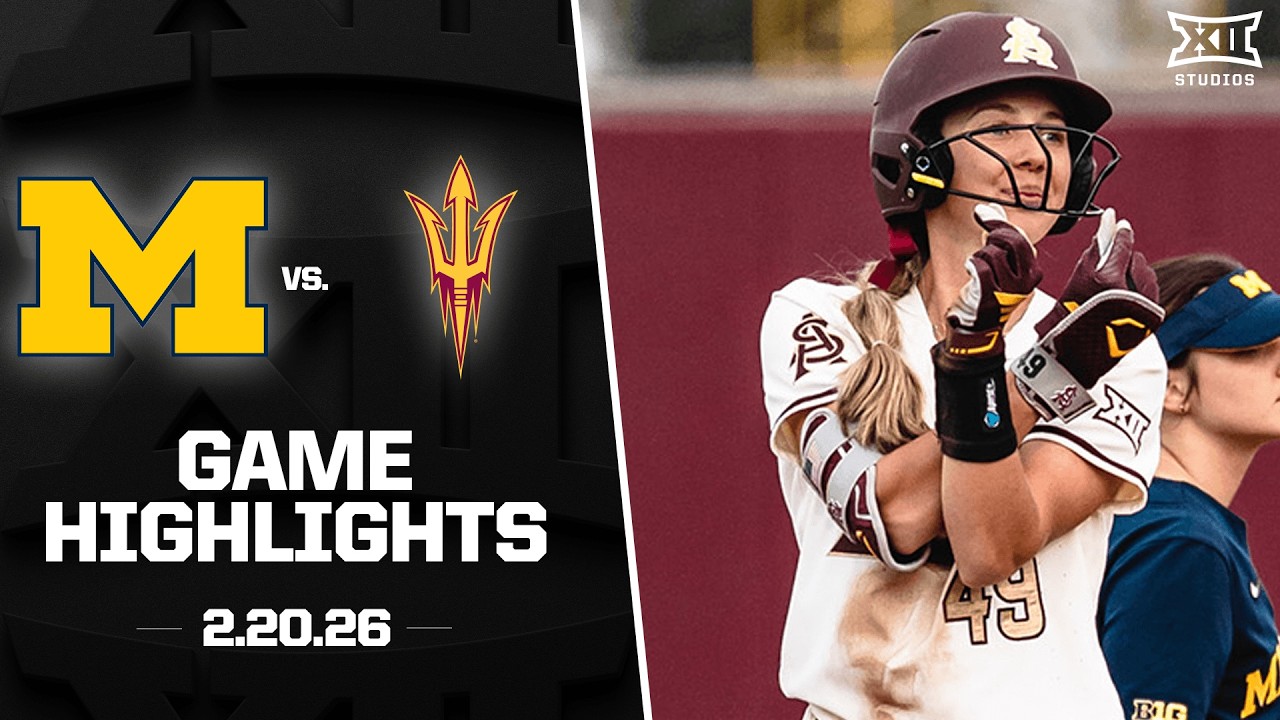 Michigan vs. Arizona State Highlights (2.20.26) | 2026 Big 12 Softball