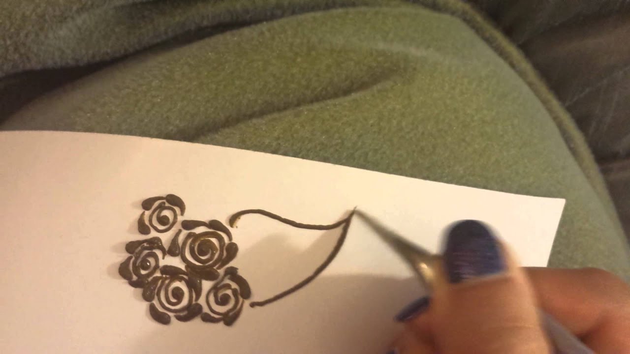 Mehndi Monday: Drawing Gulf Roses and Leaves