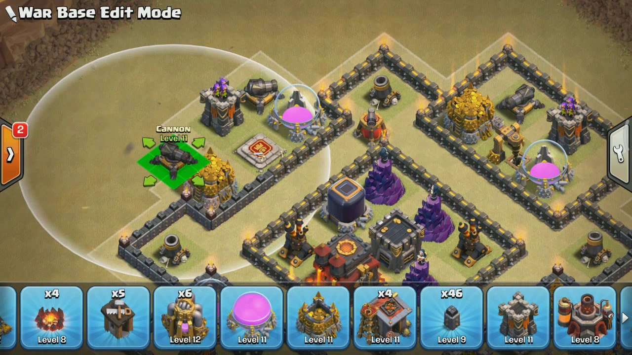 CLASH OF CLANS TOWN HALL 8 (TH8) : FARMING BASE WITH BOMB TOWER 2017