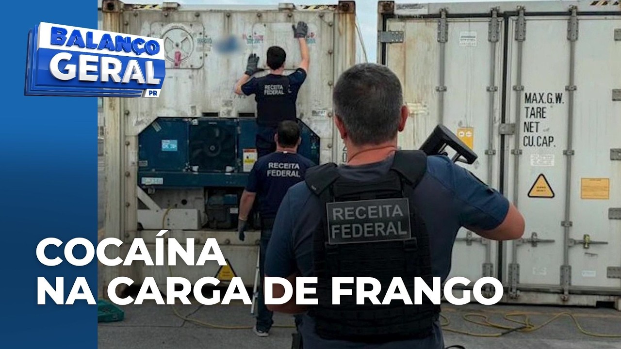 Carga milionária de cocaína é encontrada em container com frango congelado no Porto de Paranaguá