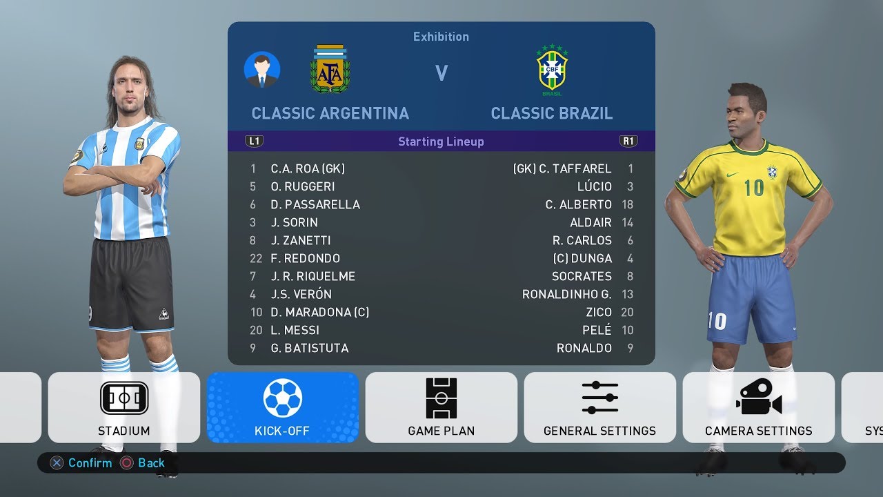 PES 2019 | Classic Argentina v Brazil - National Teams OF | PESUniverse