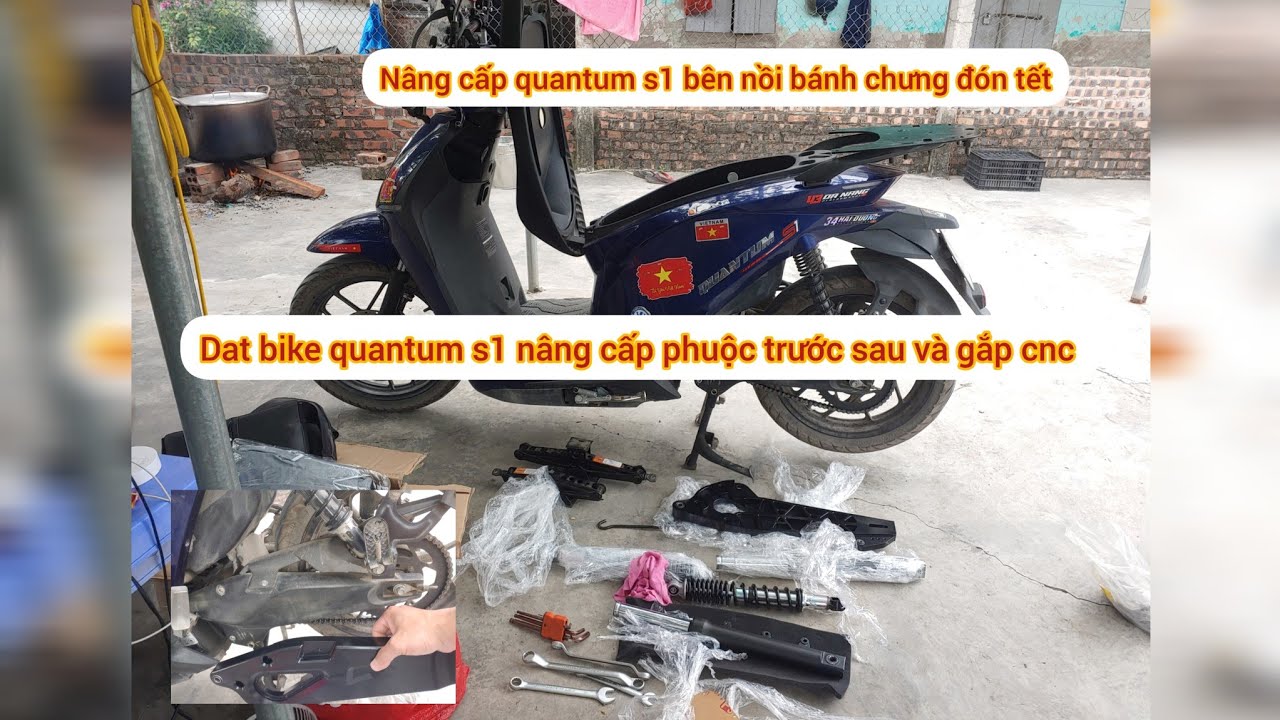 Chiều 29 tết nâng cấp dat bike quantum s1 