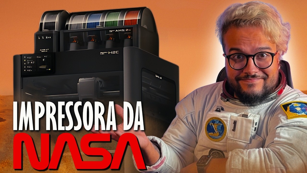 Essa é a IMPRESSORA 3D DA NASA! - Unboxing e Primeiras impressões BAMBU LAB H2C